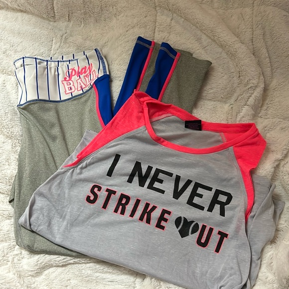 Material Girl Active Other - Baseball/Softball Tank/Leggings Set